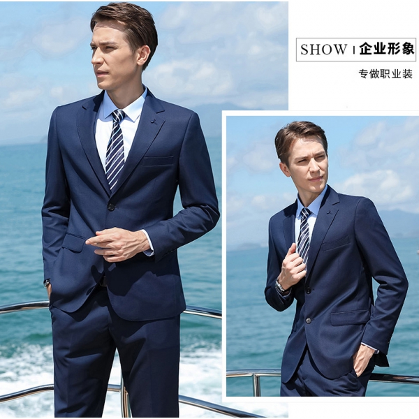 深蓝色时尚正装