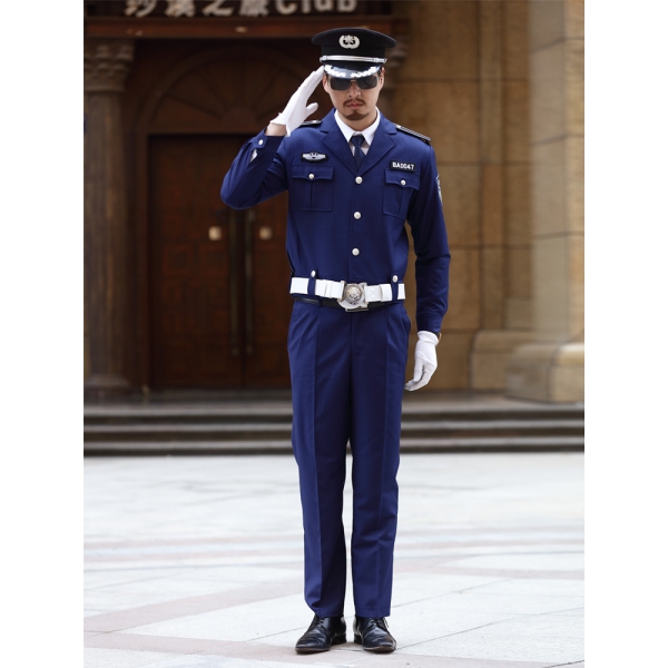 深蓝色保安服套装